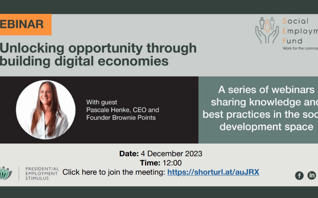 Building sustainable solutions through circular economies with Monica Newton, CEO of the National Arts Festival.